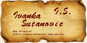 Ivanka Šutanović vizit kartica